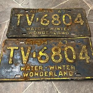 1967 Michigan license plates